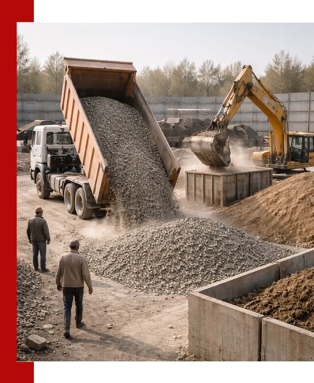 Доставка нерудных материалов с погрузкой и разгрузкой в Балашове