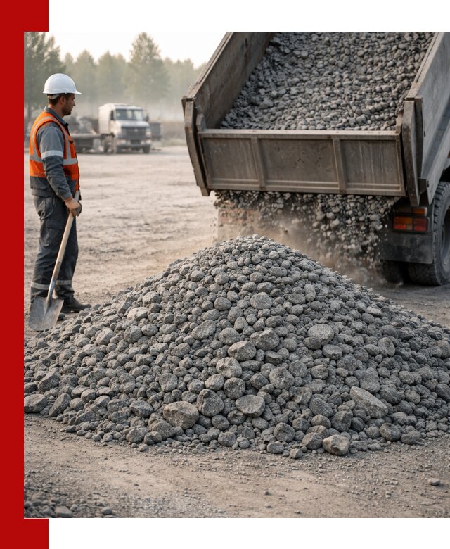 Гранитный щебень фракции 100–201 для строительства в Балашове