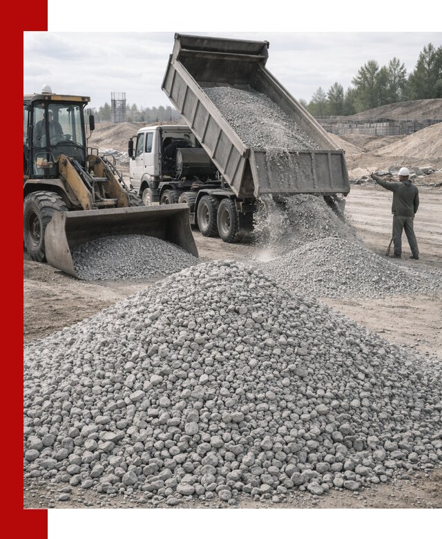 Доставка известнякового щебня фр. 5–20 в Балашове