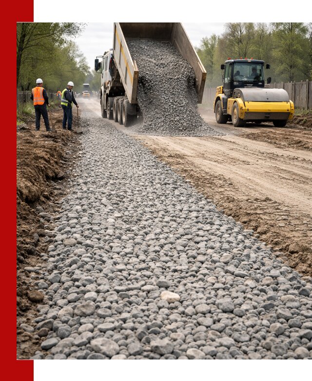 Доставка щебня для отсыпки дорог в Балашове высокого качества