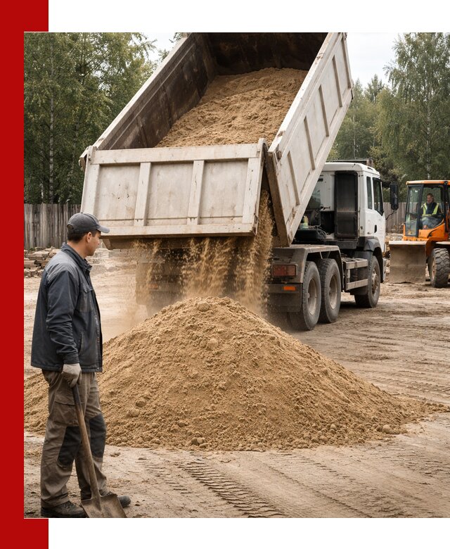 Доставка и продажа песка с разгрузкой в Балашове
