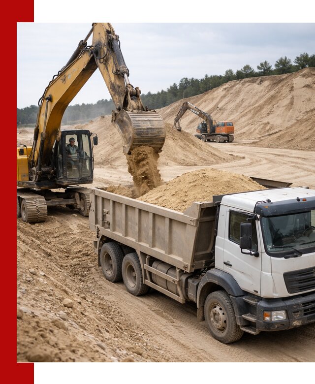 Доставка карьерного песка с самосвалами и разгрузкой в Балашове