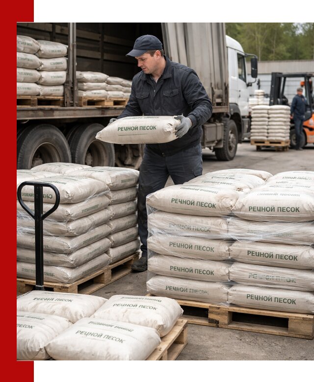Речной песок в мешках с доставкой в Балашове