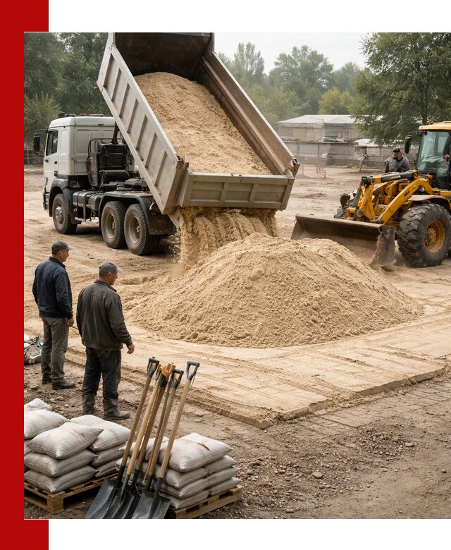 Доставка мытого песка в Балашове с самосвалами по выгодной цене