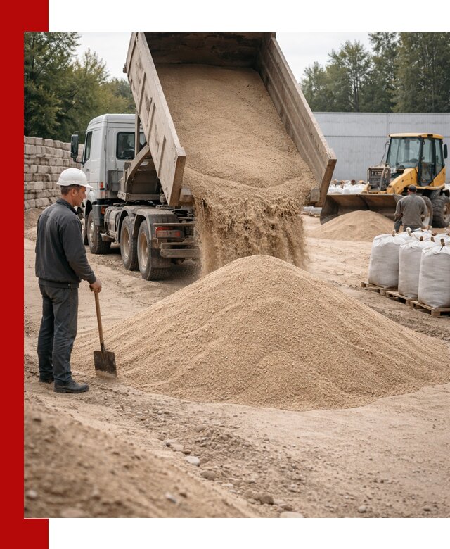 Кварцевый песок фракция 0–3 мм с доставкой в Балашове