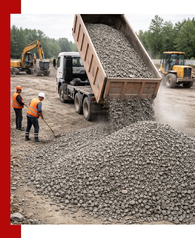 Доставка гравия фракции 40-70 в Балашове оптом и в розницу