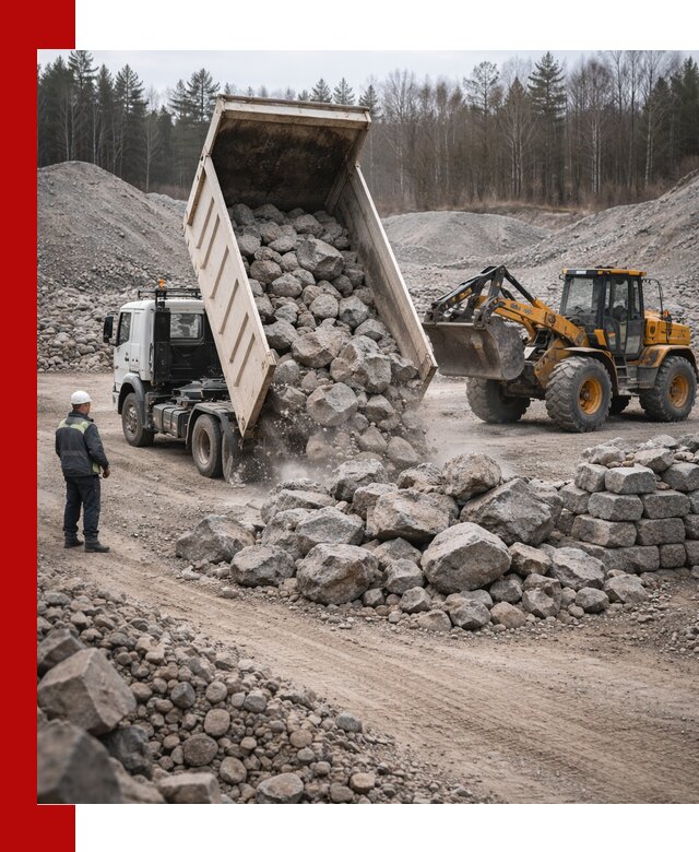 Доставка и продажа бутового гранитного камня в Балашове