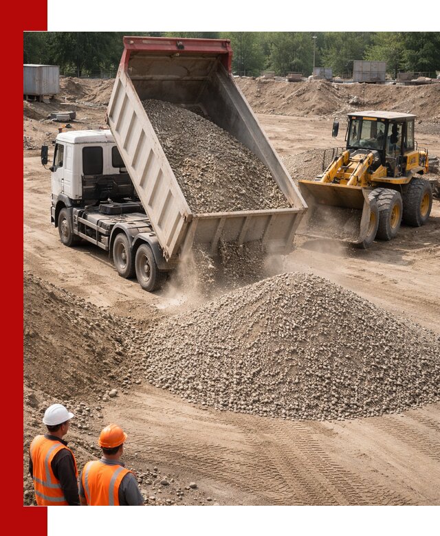 Щебень с песком (ЩГПС С2) с доставкой в Балашове