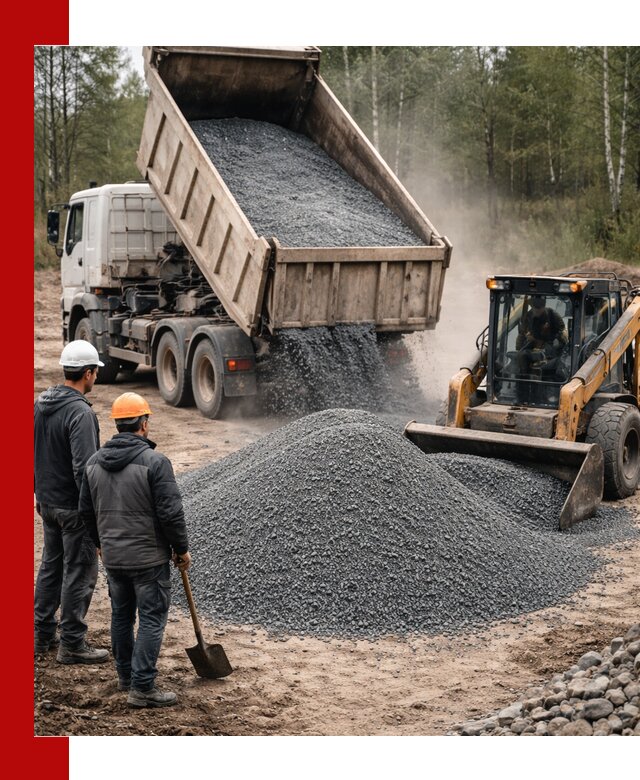 Гранитный отсев 0-5 с доставкой и разгрузкой в Балашове