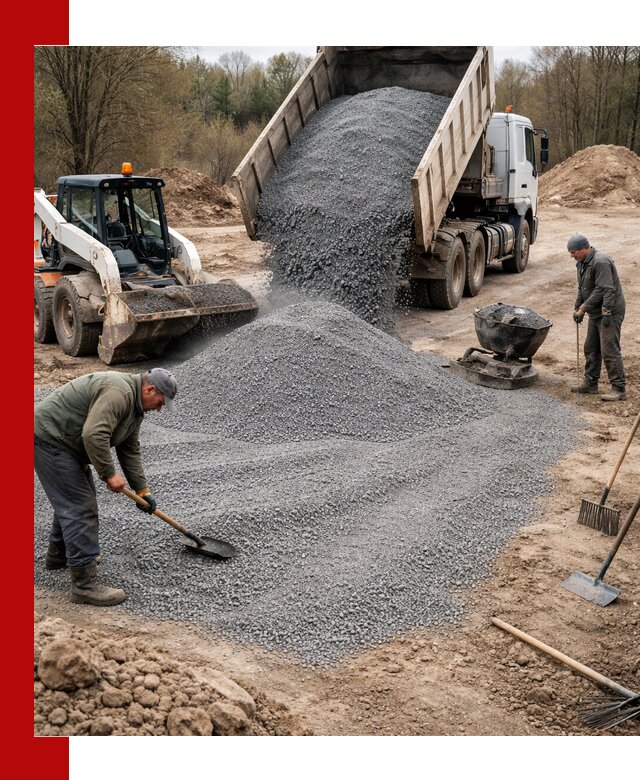 Отсев для подсыпки в Балашове — доставка и подсыпка на участок