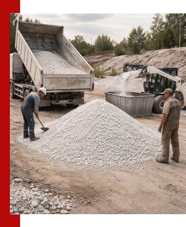 Доставка и продажа белой мраморной крошки в Балашове