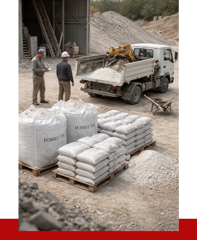 Известь строительная в Балашове с доставкой от 4271 р. | ПРОНЕРУДБла