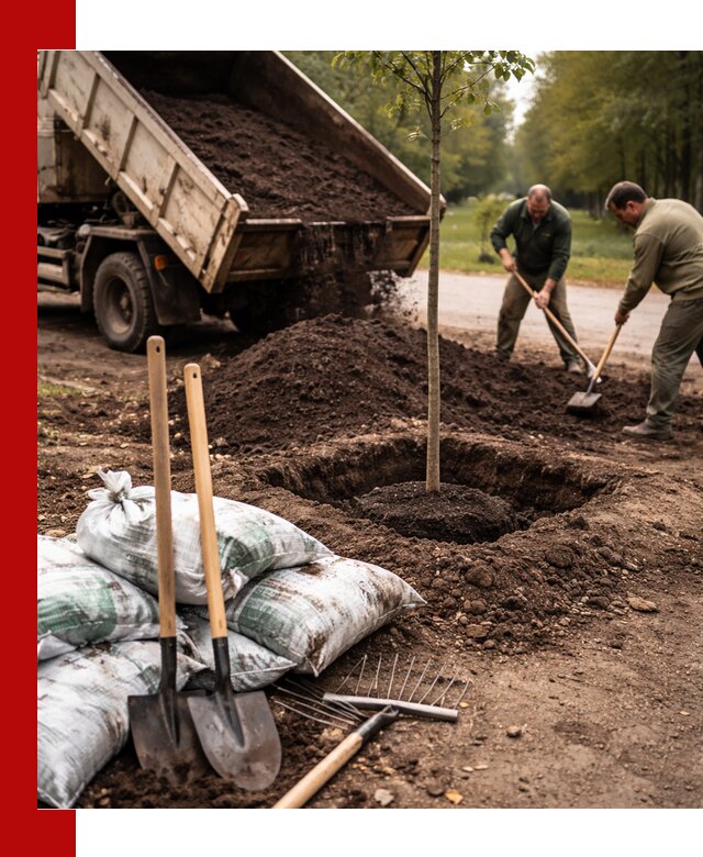 Грунт для посадки деревьев в Балашове — доставка и подготовка почвы