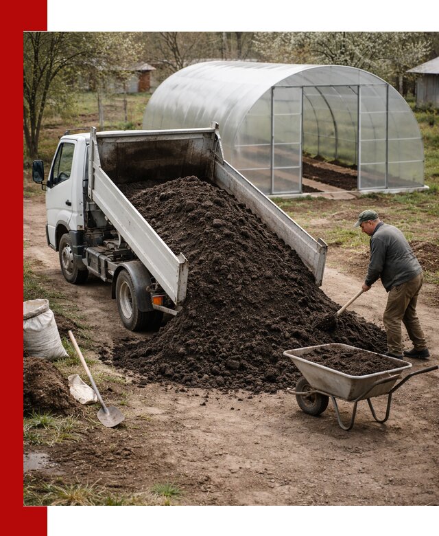 Чернозем для теплицы с доставкой в Балашове