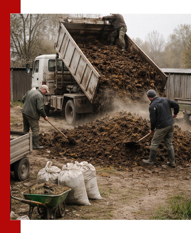 Доставка коровьего навоза самосвалом в Балашове