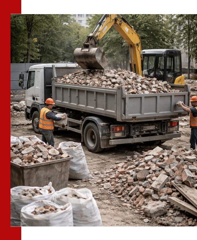 Вывоз строительного мусора в Балашове с самосвалами и контейнерами