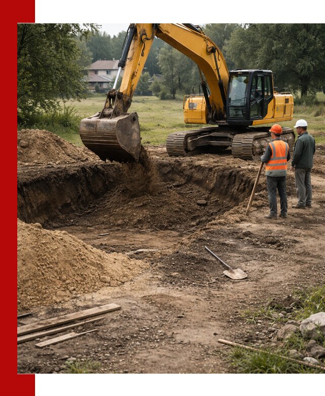 Рытье котлована под фундамент в Балашове (быстро и недорого)
