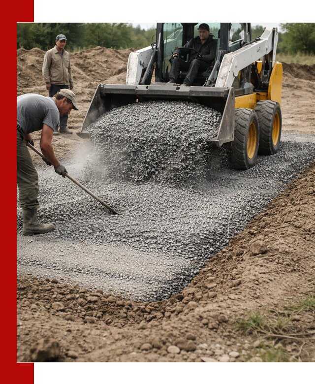 Устройство щебеночной подушки в Балашове для дорог и фундаментов